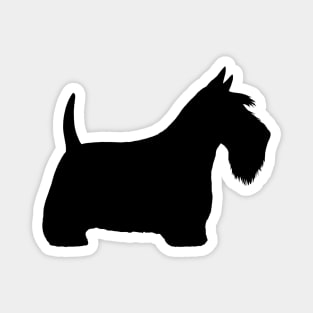 Scottish Terrier Dog Breed Silhouette | Black Scottie Dog Magnet