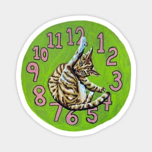 Cat Clock Magnet