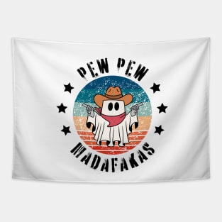 Pew Pew Madafakas Ghost Halloween Tapestry