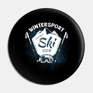 Ski Club Skiing Winter Sports Downhill Pin