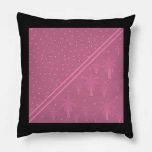 Palm trees and dots in pink Pillow