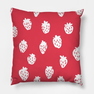 Strawberry Stamp Pattern Pillow