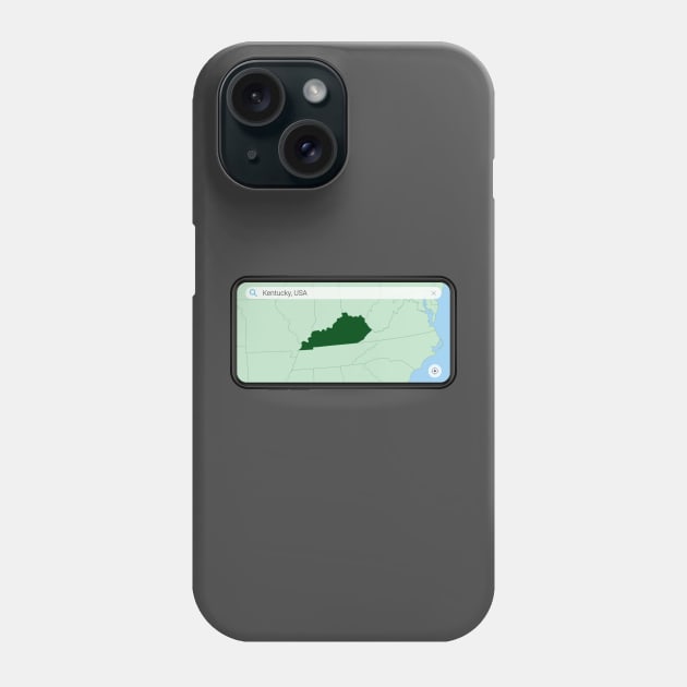 Kentucky Map App Phone Case by KentuckyYall