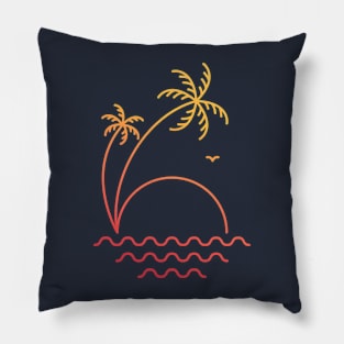 Tropical Summer Beach Vacation 1 Pillow
