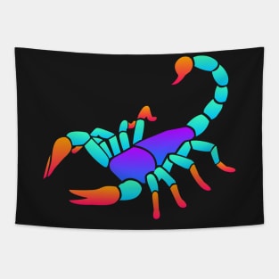 Trippy Psychedelic Rave Scorpion Tapestry