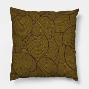 abstract monstera leaf Pillow