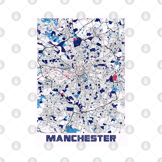 Manchester - United Kingdom MilkTea City Map by tienstencil