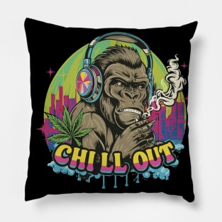 Jungle Vibe: The Hip Hop Gorilla Pillow