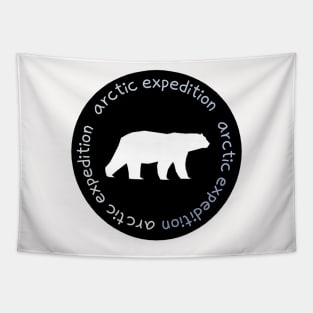 arctic expedition,polar bear Tapestry