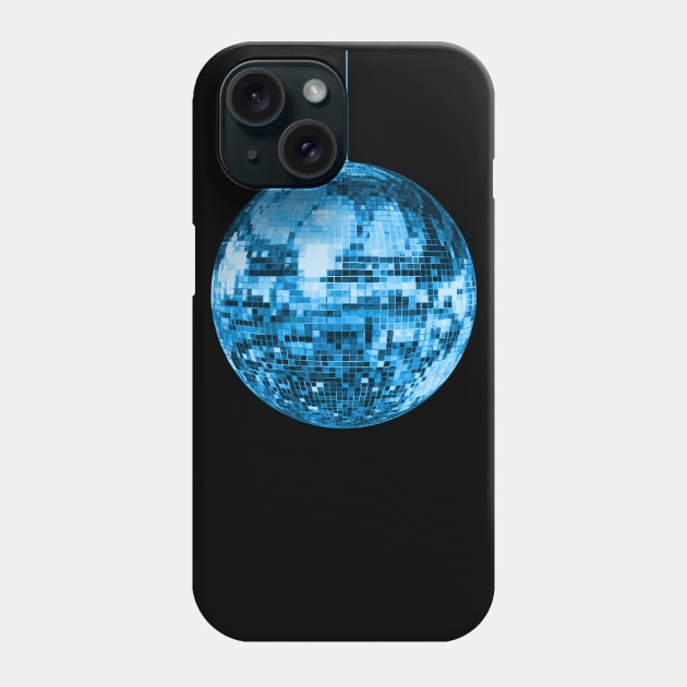 1970s Blue Disco Ball Phone Case by Art by Deborah Camp