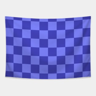 Checkered Square Seamless Pattern - Slate Blue Tones Tapestry