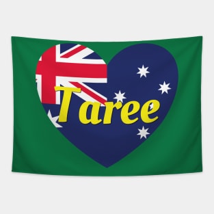 Taree NSW Australia Australian Flag Heart Tapestry