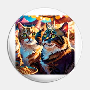 Food Festival Cats Pin