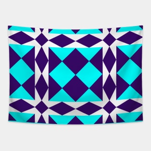 Purple and Turquoise Minnesota Patchwork Pattern Tapestry