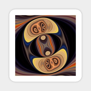 unique creative cyclone style design and pattern in  orange gold pattern and design Magnet