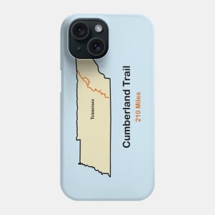 Route Map of the Cumberland Trail in Tennessee Phone Case