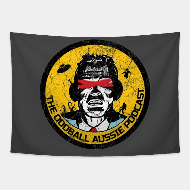 Distressed Oddball Aussie logo Tapestry by OzOddball