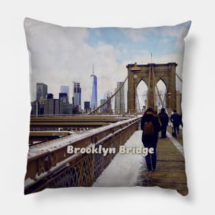 Winter in New York USA Photography Pillow