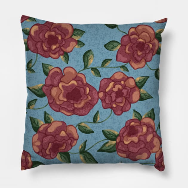 Pattern roses dress - In the mood for love Pillow by Karla-Kiky