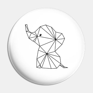 Geometric elephant Pin