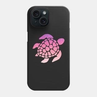 Pastel Pink Ombre Faux Glitter Turtle Phone Case