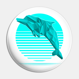 Low-poly Dolphin Pin