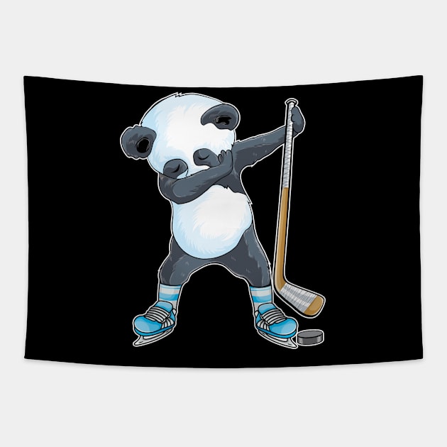 Dabbing panda Ice Hockey panda Kids Boys funny ice Hockey Tapestry by UNXart