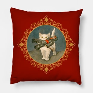 Cat with Krampus, 1898 Pillow