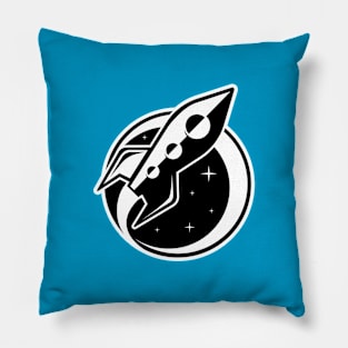 Rocket Ship Crypto Pillow