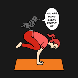 Yoga pose -cute crow T-Shirt