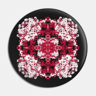 Red Floral Design by Avril Thomas Pin