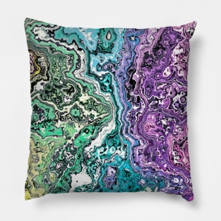 Rainbow Stone Artsy Artist Color Scheme Pillow