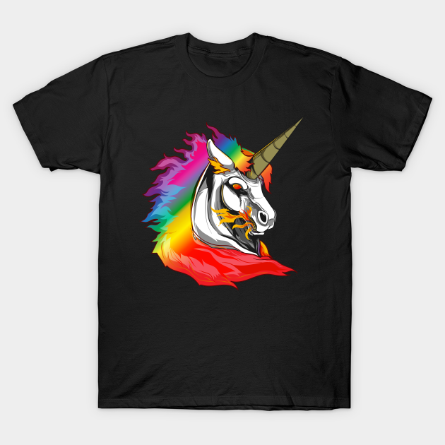 Cute Metal Rainbow Unicorn Metallic Mythical Horse - Metal Rainbow ...
