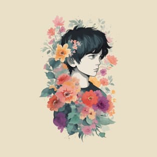 Watercolor Floral Boy T-Shirt