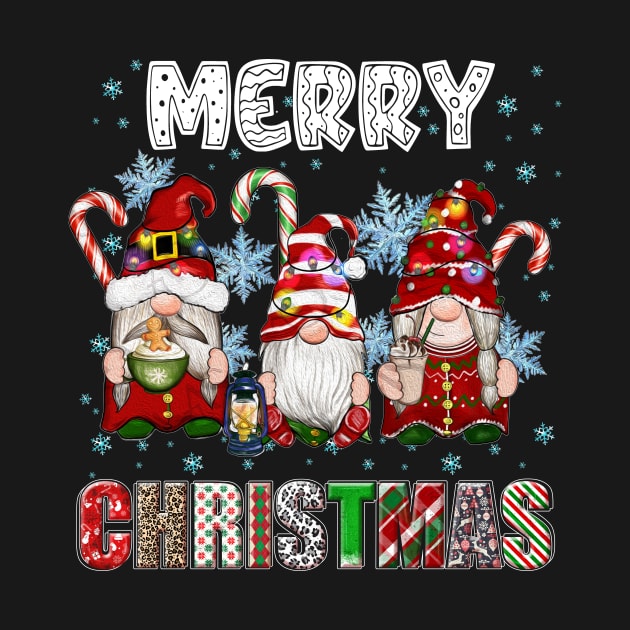 Merry Christmas Gnome Family Funny Xmas Tree Women Men Kids by JennyArtist