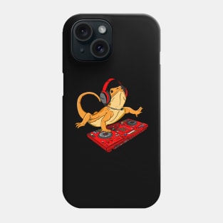 Bearded Dragon DJ Disc Jockey Phone Case