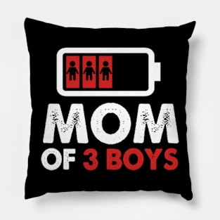 Funny Mom Of 3 Boys, Happy Mothers Day, Best Mom Pillow