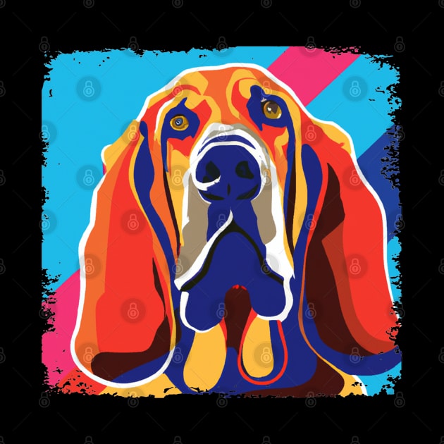 Bloodhound Pop Art - Dog Lover Gifts by PawPopArt