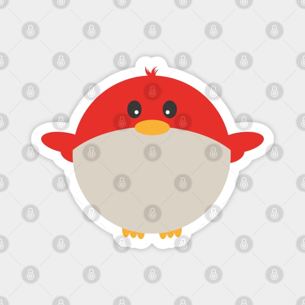 Red Bird Magnet by axemangraphics