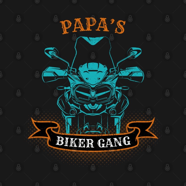 Papa's Biker Gang Father's Day by DwiRetnoArt99