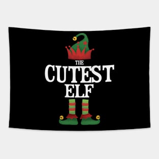 Cutest Elf Matching Family Group Christmas Party Pajamas Tapestry