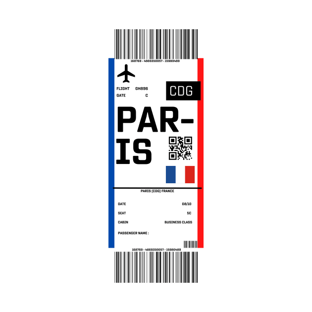 Boarding pass for Paris by ghjura