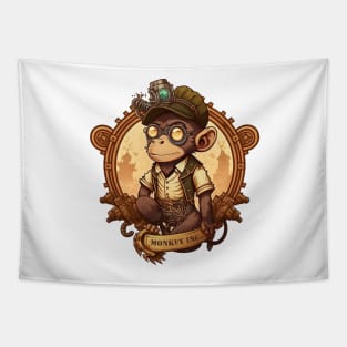 Grease Monkey Steampunk Style Monkey Tapestry