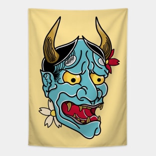 Japanese Hannya Mask Tapestry