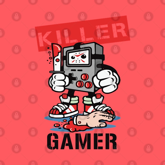 Killer Gamer Game Player Fun Gift by Alema Art