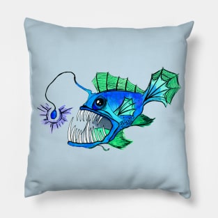 Blue Anglerfish Pillow