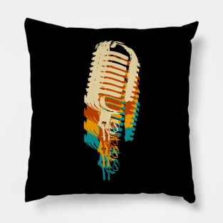 retro hip hop microphone Pillow