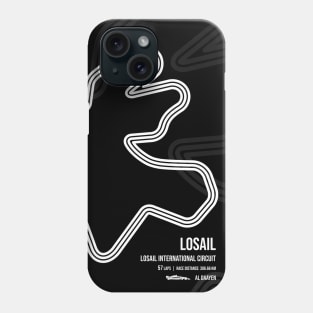 Losail Race Track (B&W) Phone Case