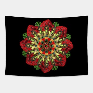 bugs on poppies mandala Tapestry