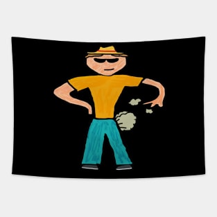 Farting Man Tapestry